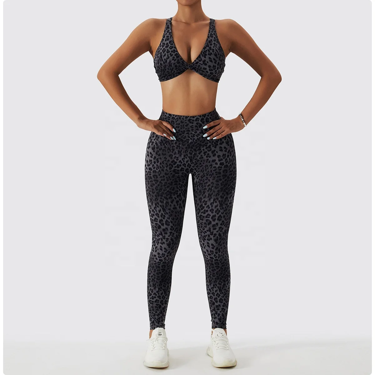 High Quality Leopard Print Sexy Sport Bra Fitness Yoga Wear Gym Workout Bra Top Bra and Leggings For Women Sportswear - Image 5