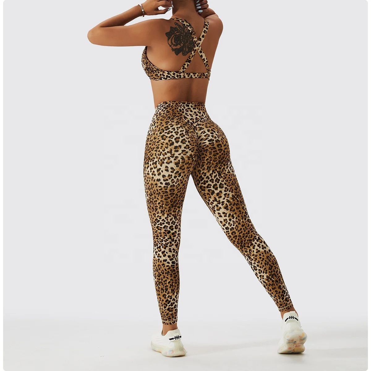 High Quality Leopard Print Sexy Sport Bra Fitness Yoga Wear Gym Workout Bra Top Bra and Leggings For Women Sportswear - Image 3