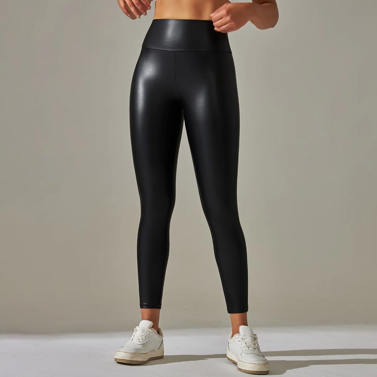 Metaic Black Shiny Leggings...